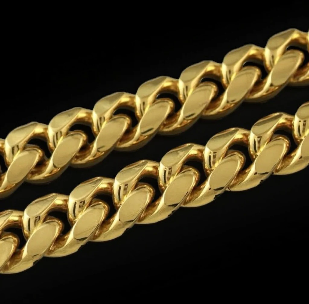 12mm Gold Plated Iced-Lock Cuban Bracelet - Image 3