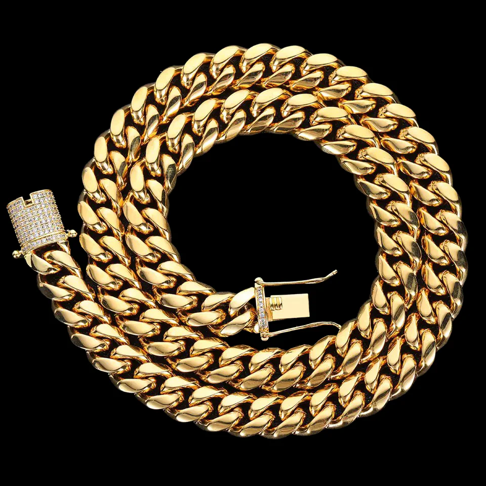 14mm Gold Plated Iced-Lock Miami Cuban - Image 4