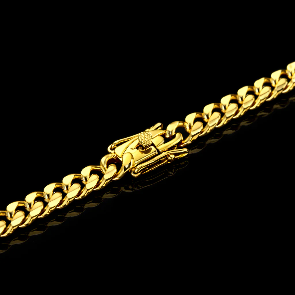 5mm Gold Plated Miami Cuban Necklace - Image 3