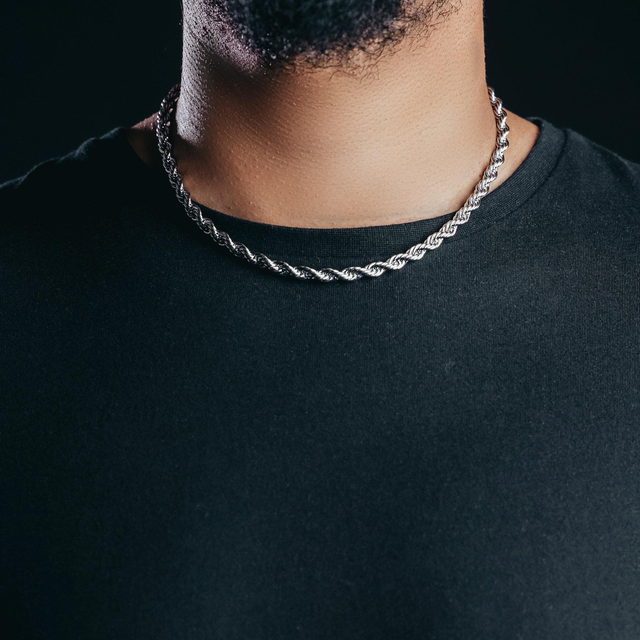 6mm Silver Tone Dookie Rope Chain - Image 3