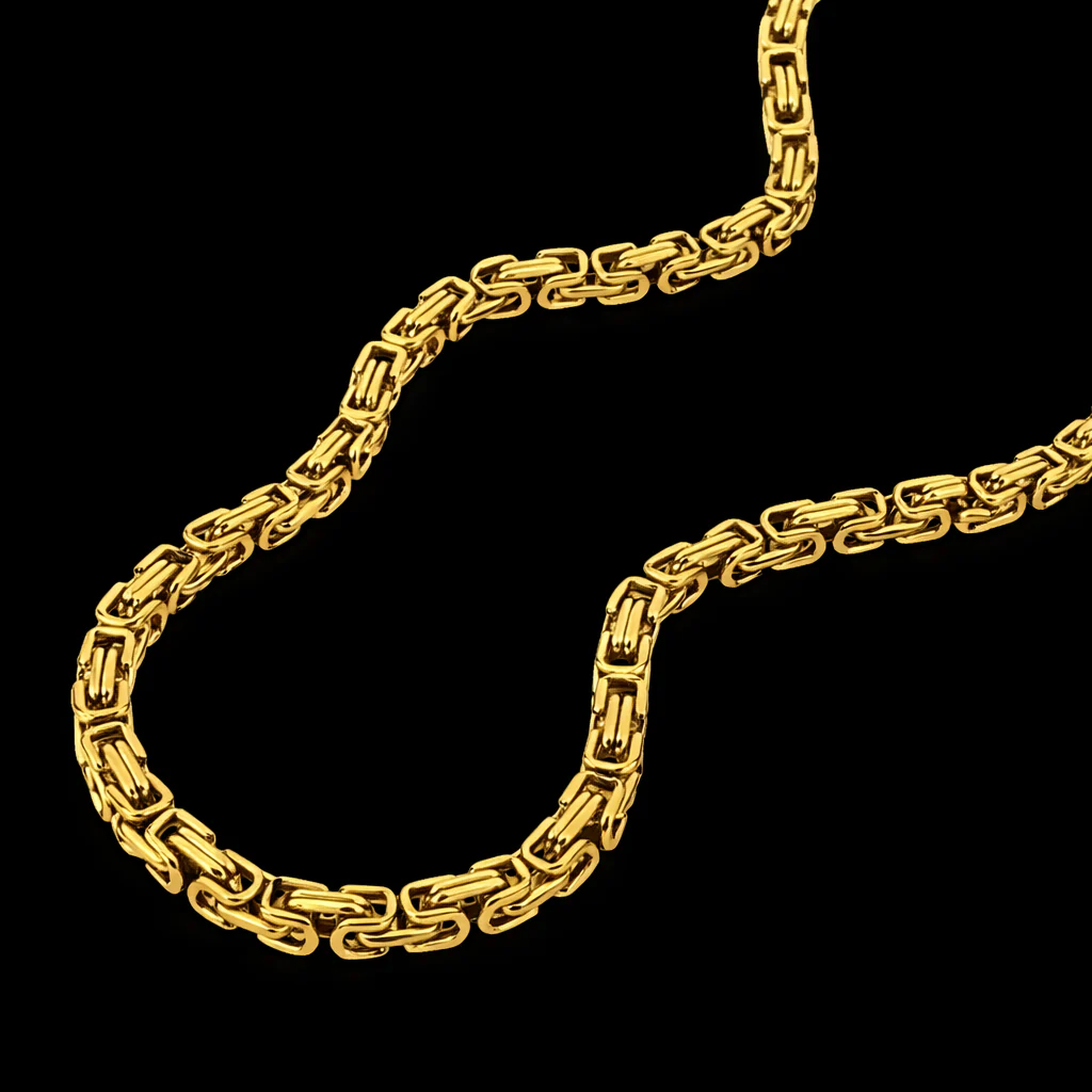 6mm Gold plated King chain - Image 3