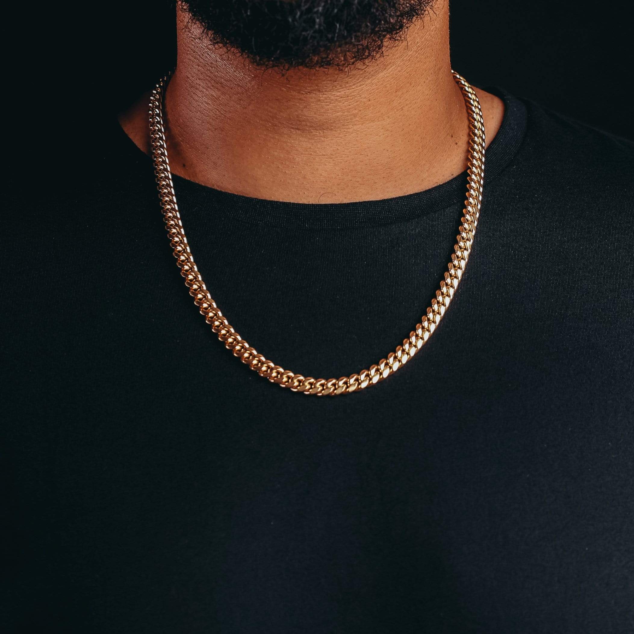 8mm Gold Plated Miami Cuban Chain - Image 4