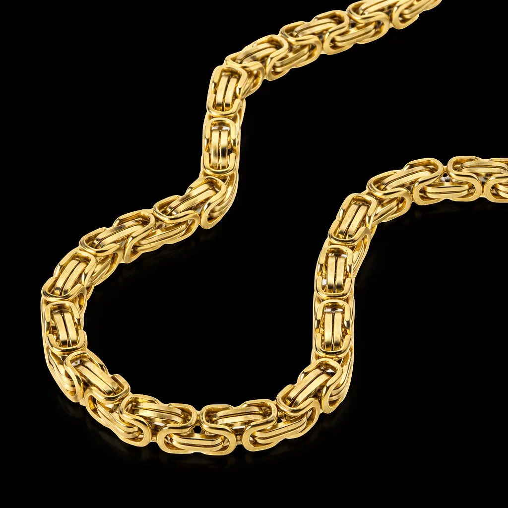 8mm Gold Plated King Chain - Image 3