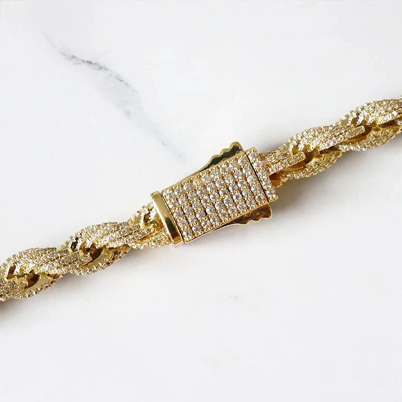 10mm Diamond Dookie Rope Chain - Image 5