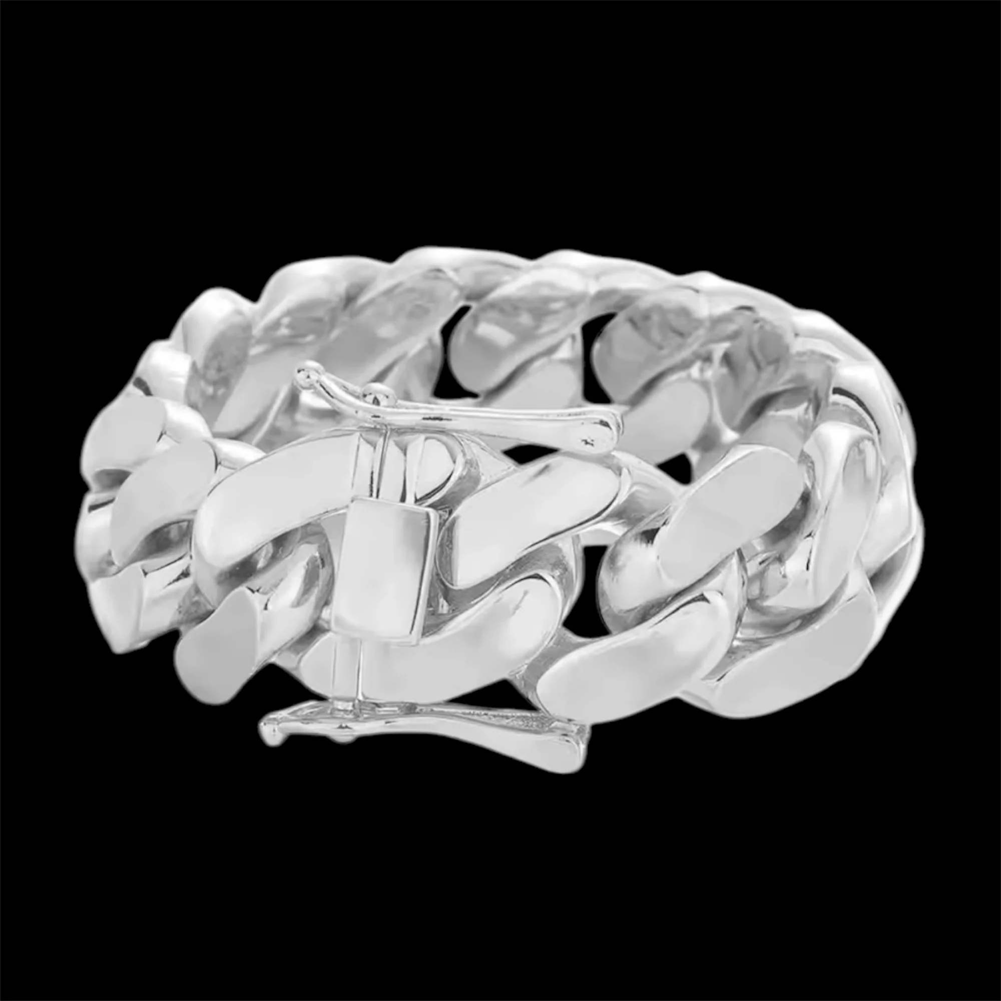 24mm Gold Plated Cuban Bracelet - Image 3