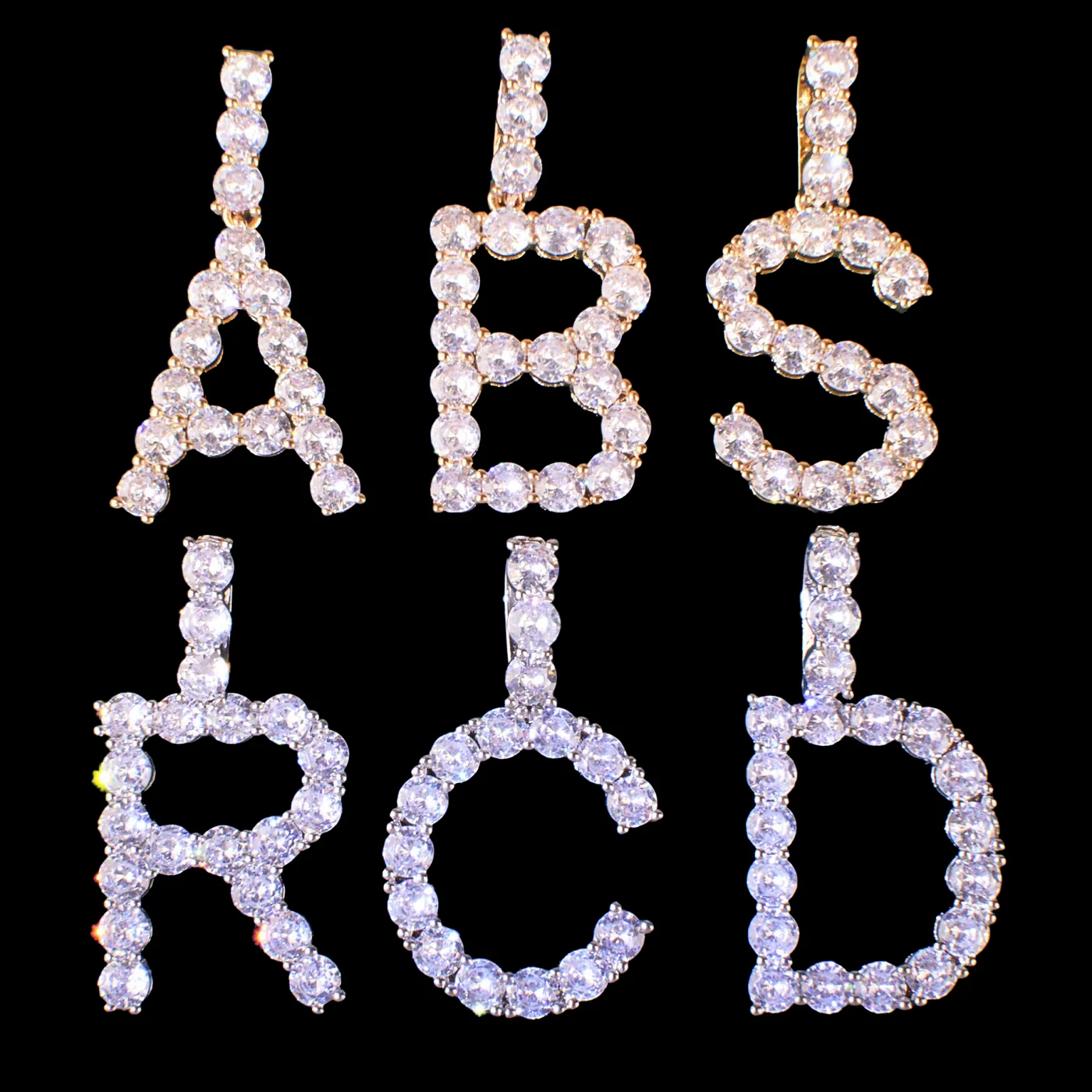 Gold plated Diamond Letter pendant - Image 6