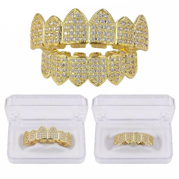 6/6 ICED OUT Royal Grillz – Gold Plated - Image 3