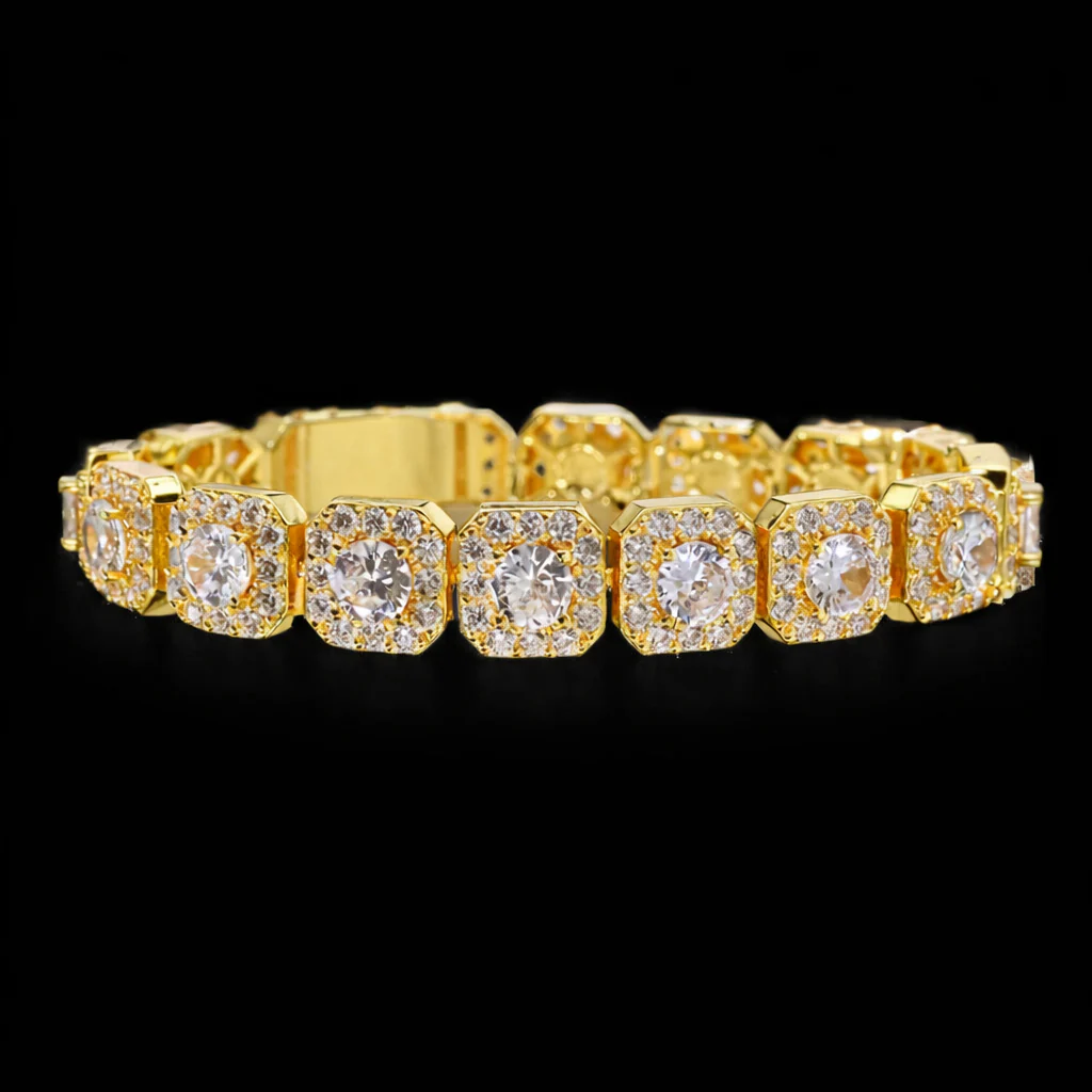 10mm Clustered Tennis Bracelet - Image 3