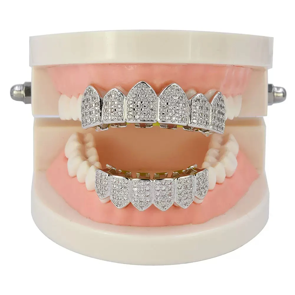 6-Tooth ICED OUT Royal Lower Grillz - Image 4