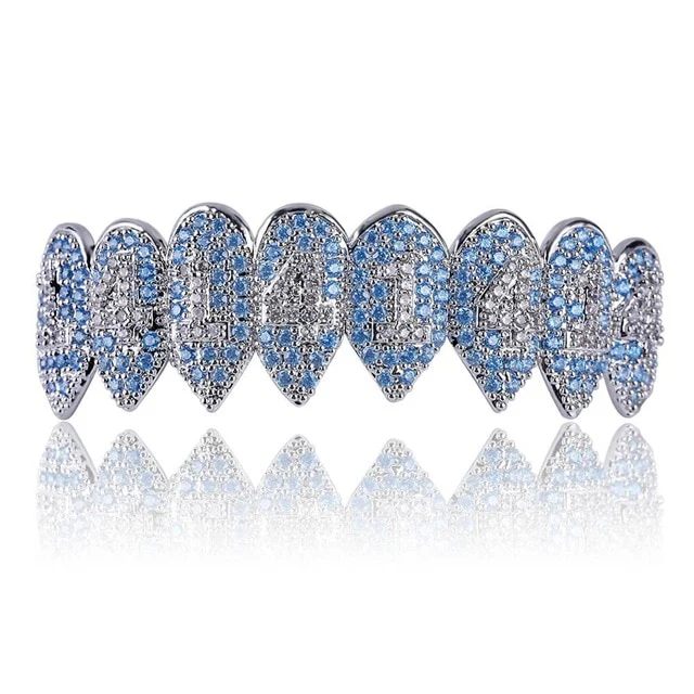 Blue ICED OUT Shark Grillz  - Image 3