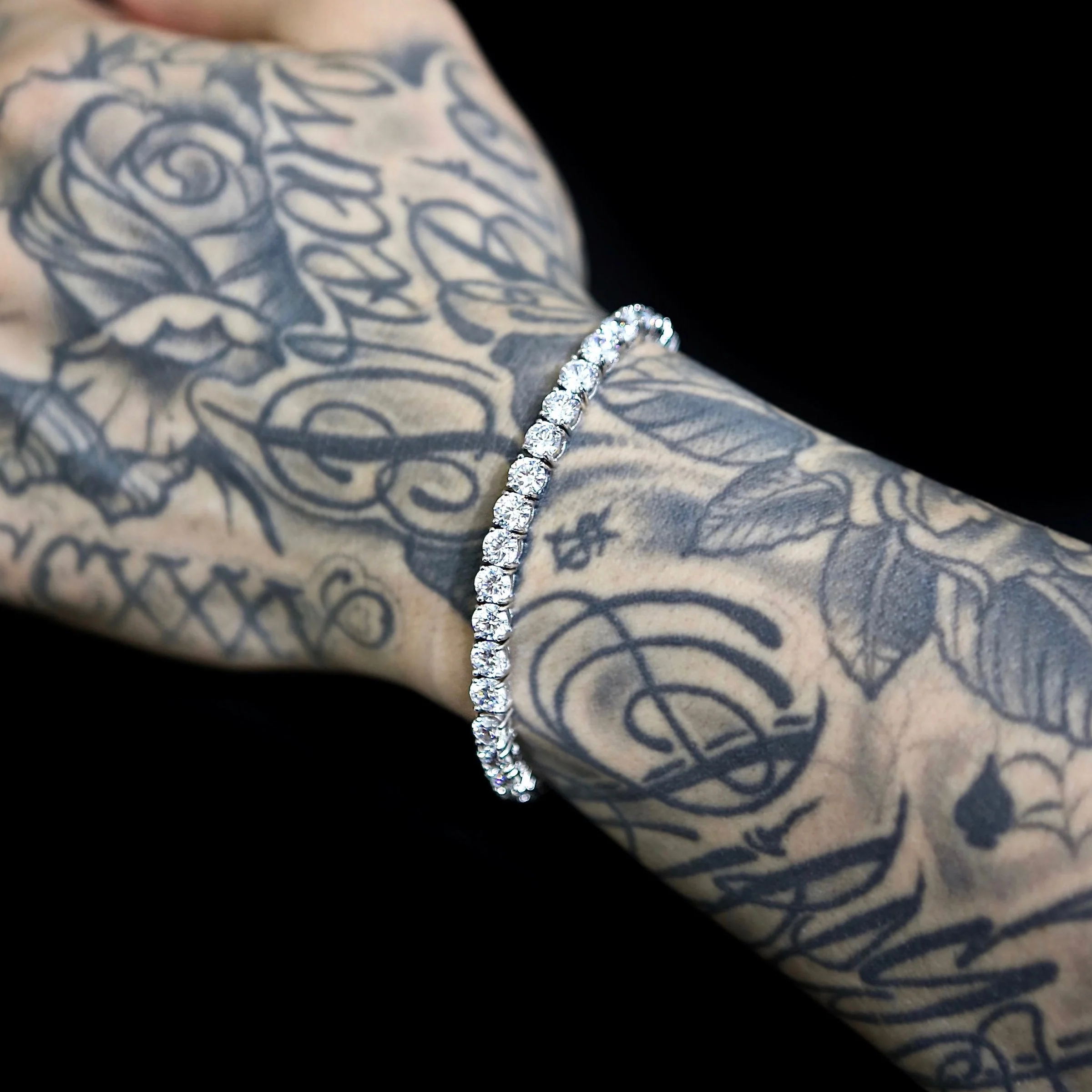 5mm White Gold Plated Custom Tennis Bracelet - Image 3