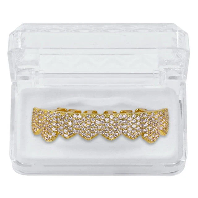 8-Tooth Premium ICED OUT Lower Grillz - Image 3