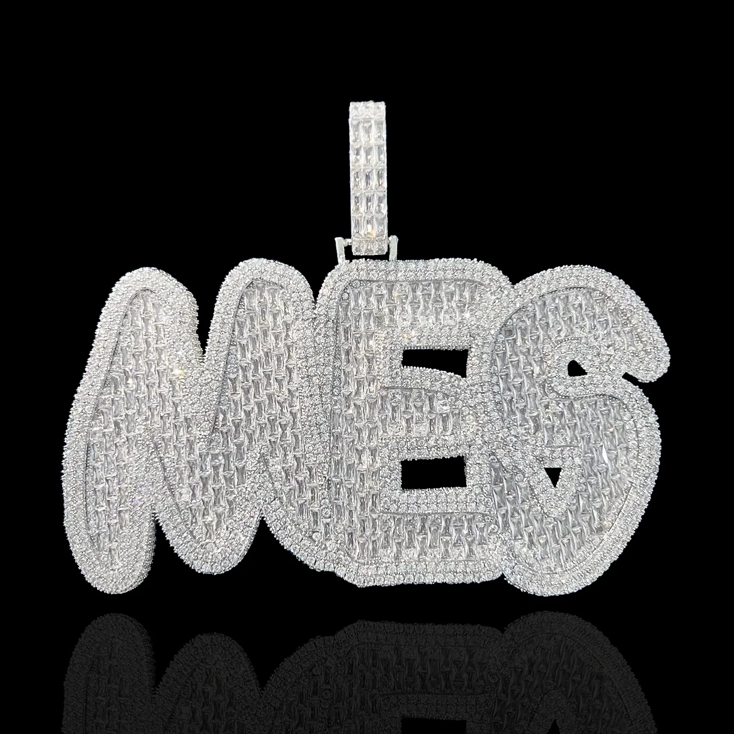 Custom XXL Baguette Name Pendant - Image 3