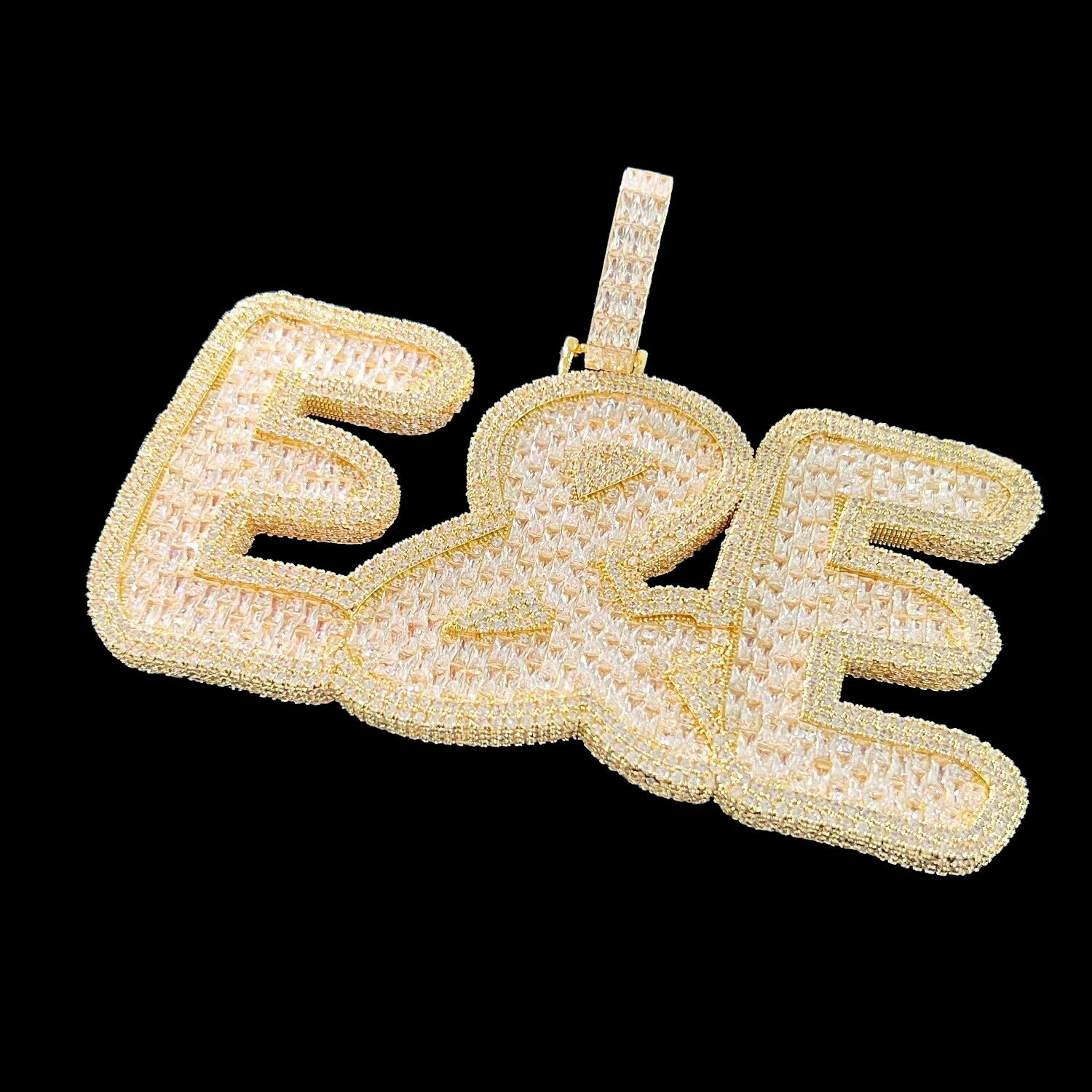 Custom XXL Baguette Name Pendant - Image 4