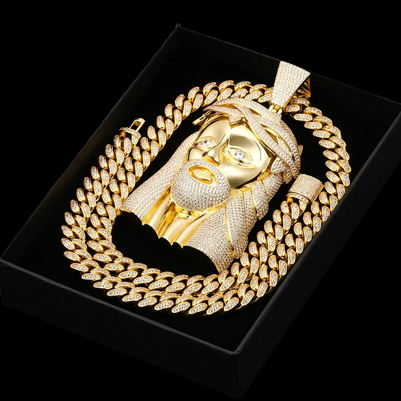 Gold Plated XXL Jesus Pendant - Image 4